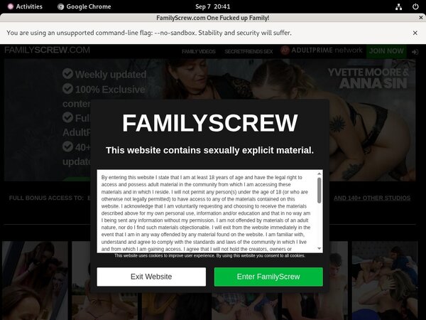Create Familyscrew.com Account