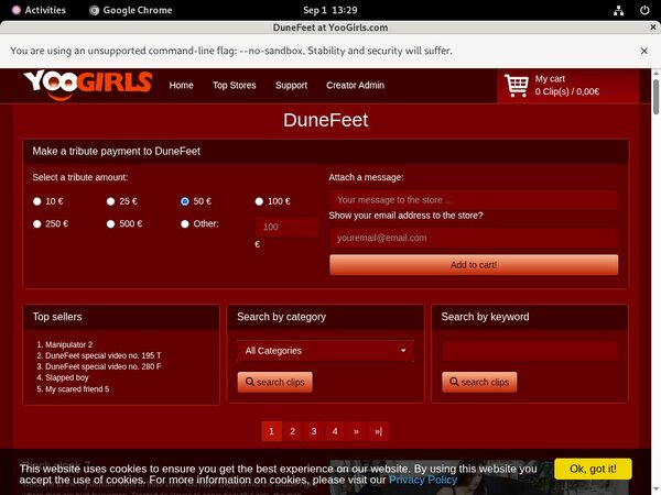 Dunefeet Offer Paypal