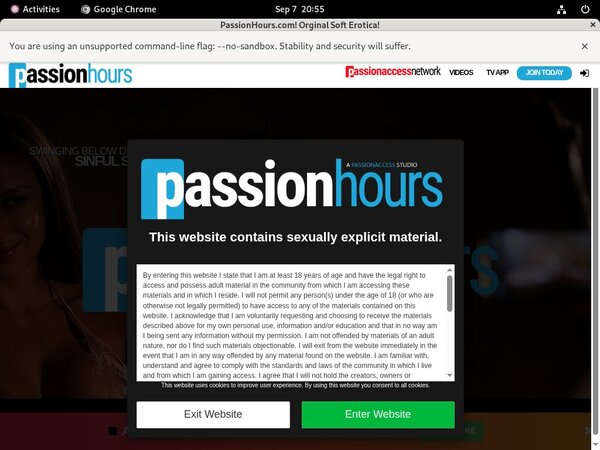 New Passionhours Password