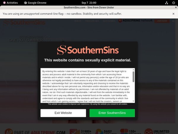 Southernsins Mobile Account