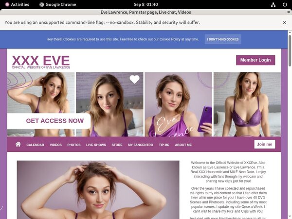Free EveLawrence Porn Accounts