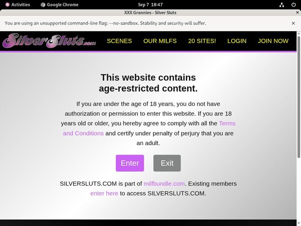 Silversluts.com Mobile